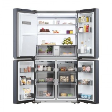 Haier Ψυγείο Ντουλάπα 601lt NoFrost Υ177.5xΠ90.8xΒ75εκ. Γκρι HCR7918EIMB